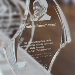 Journalism Awards Duplicate Plaque